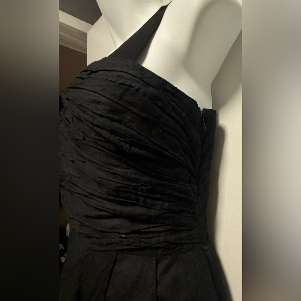 J. Crew Black Ruched Sheath Mini Dress - Picture 3 of 9